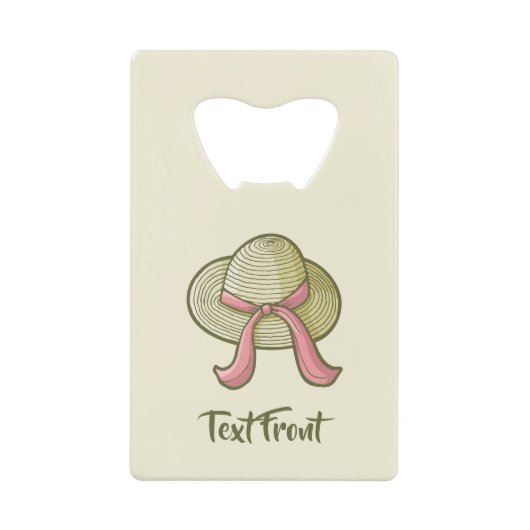 Strohhut Yellow Geldbeutel Flaschenöffner (Vorderseite)