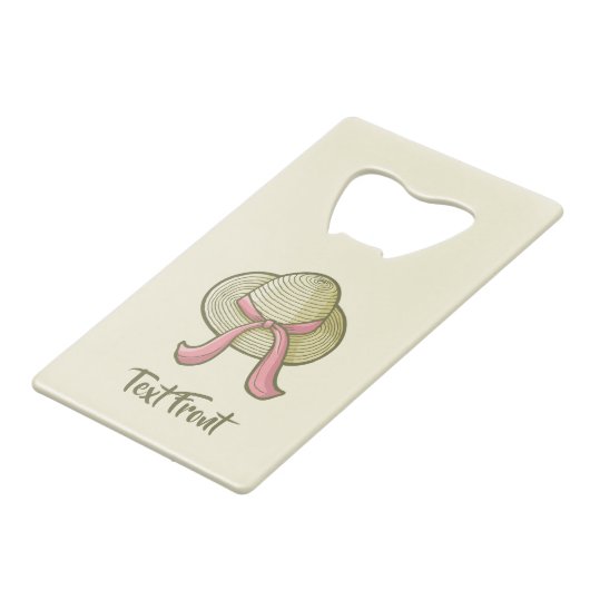 Strohhut Yellow Geldbeutel Flaschenöffner (Vorderseite Schrägansicht)