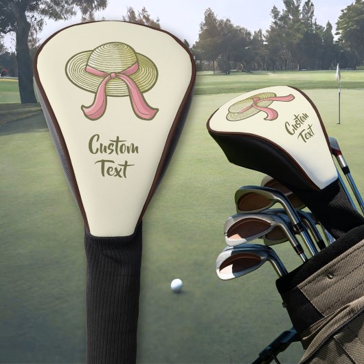 Strohhut Yellow Golf Headcover