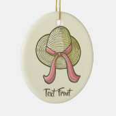 Strohhut Yellow Keramik Ornament (Rechts)