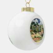 Strohhütte Hütten in Cordeville Vincent van Gogh Keramik Kugel-Ornament (Links)