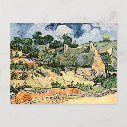 Strohhütte Hütten in Cordeville Vincent van Gogh Postkarte (Vorderseite)