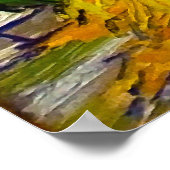 Strohhütten in Cordeville (van Gogh) Poster (Ecke)