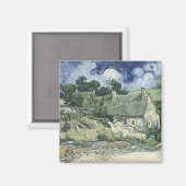Strohhütten in Cordeville, Vincent van Gogh Magnet (Vorderseite/Rückseite)