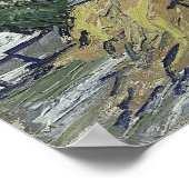 Strohhütten in Cordeville, Vincent van Gogh Poster (Ecke)