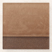 Strohleder: grauer, schwarzer Hintergrund. Glasuntersetzer (Vorderseite)