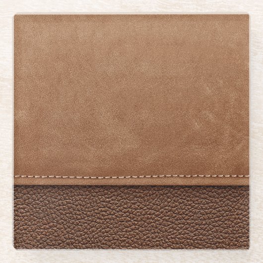 Strohleder: grauer, schwarzer Hintergrund. Glasuntersetzer (Vorderseite)