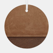 Strohleder: grauer, schwarzer Hintergrund. Ornament Aus Glas (Rückseite)