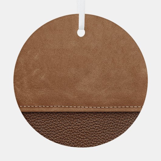 Strohleder: grauer, schwarzer Hintergrund. Ornament Aus Glas (Rückseite)