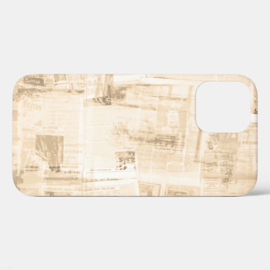 Strohpapier: alter Zeitungshintergrund. Case-Mate iPhone Hülle (Rückseite (Horizontal))