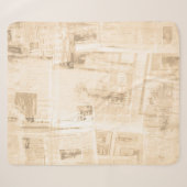 Strohpapier: alter Zeitungshintergrund. Sherpadecke (Vorderseite (Horizontal))