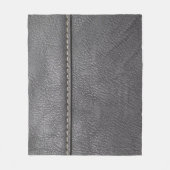 Strohraffinerie: Black Leather Luxury Fleecedecke (Vorderseite)