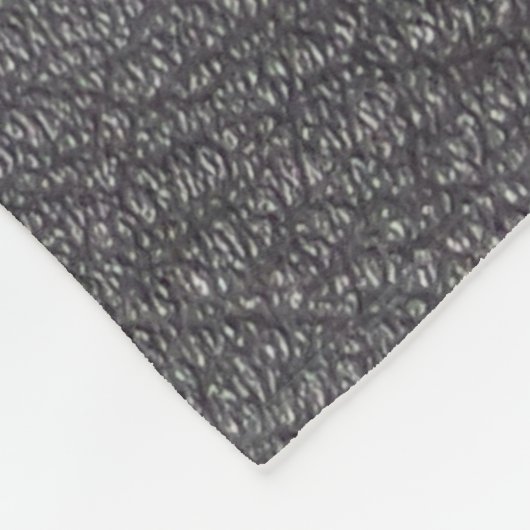 Strohraffinerie: Black Leather Luxury Fleecedecke (Ecke)