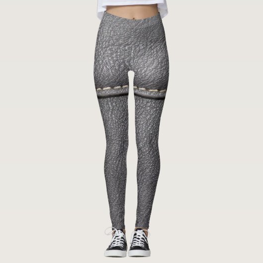 Strohraffinerie: Black Leather Luxury Leggings (Vorderseite)