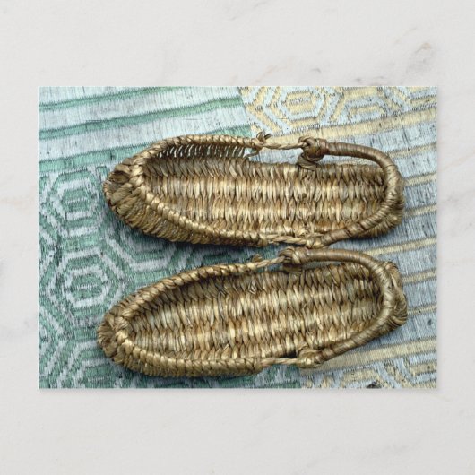 Strohsandalen Postkarte (Vorderseite)