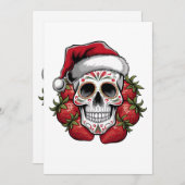 Strohsanta-Tag der Toten Feiertagskarte (Vorne/Hinten)