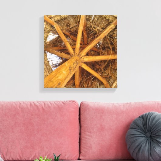 Strohschirm Leinwanddruck (Insitu (Wohnzimmer))