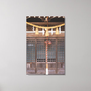 Strohseil-Dekoration in einem Tempel Leinwanddruck