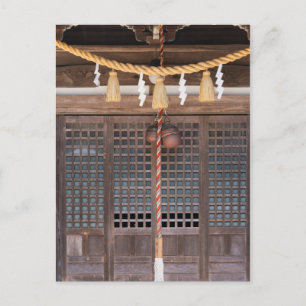 Strohseil-Dekoration in einem Tempel Postkarte