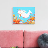 Strohsonnenschirme drucken Schätze des Meeres Leinwanddruck (Insitu (Wohnzimmer))