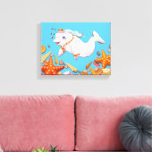 Strohsonnenschirme drucken Schätze des Meeres Leinwanddruck (Insitu (Wohnzimmer))