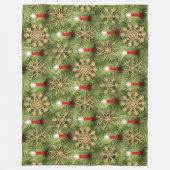 Strohsterne and Candles Fleecedecke (Vorderseite)