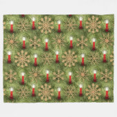 Strohsterne and Candles Fleecedecke (Vorderseite (Horizontal))