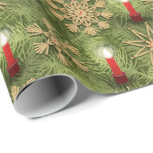 Strohsterne and Candles Geschenkpapier (Rolleneckpunkt)
