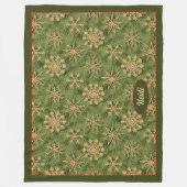 Strohsterne on Pine Tree Fleecedecke (Vorderseite)