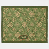 Strohsterne on Pine Tree Fleecedecke (Vorderseite (Horizontal))