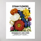 Strohverpackungsetikett für Blume Poster (Vorne)
