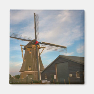 Strohwindmühle in Südholland Magnet