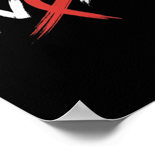 Stroke Awareness Red Ribbon I Won Brain Aneurysm S Poster (Ecke)