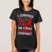 Stroke Awareness Ribbon Stroke Survivor Krieger T-Shirt (Vorderseite)