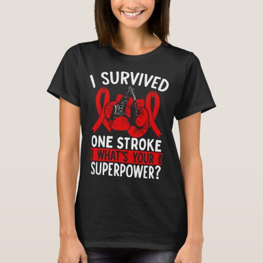 Stroke Awareness Ribbon Stroke Survivor Krieger T-Shirt (Vorderseite)