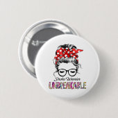 Stroke Awareness Ribbon Support Geschenke Button (Vorne & Hinten)