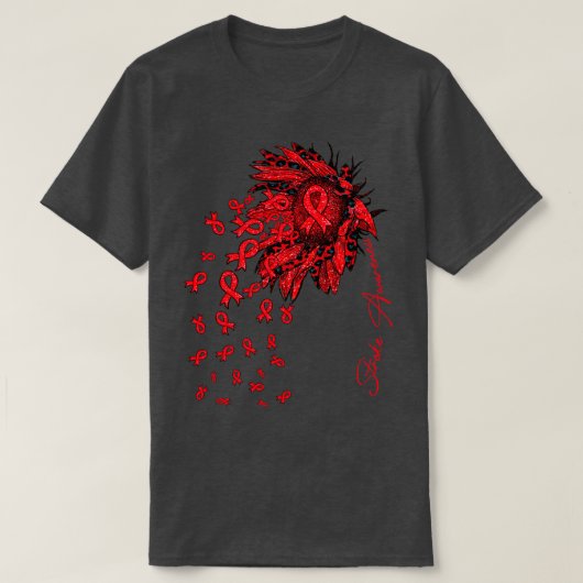 Stroke Awareness Sonnenblumen Band Blume fallen T-Shirt (Design vorne)