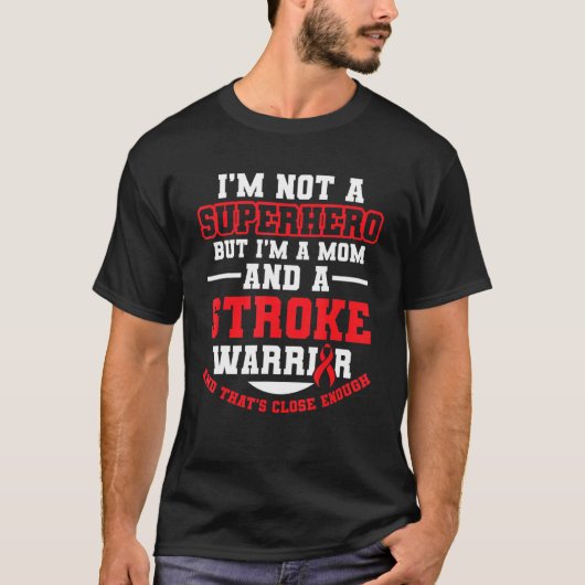 Stroke Awareness Survivor Hero Funny Strong Warrio T-Shirt (Vorderseite)