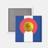 Stroke Colorado Flag Magnet (Vorderseite/Rückseite)