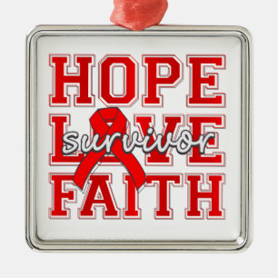 Stroke Hope Liebe Faith Survivor Ornament Aus Metall