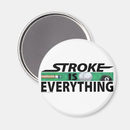 Stroke ist alles 8 Ball Magnet (Vorderseite/Rückseite)
