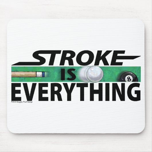 Stroke ist alles 8 Ball Mousepad (Vorne)