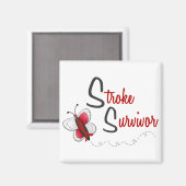 Stroke Survivor BUTTERFLY SERIES 2 Magnet (Vorderseite/Rückseite)