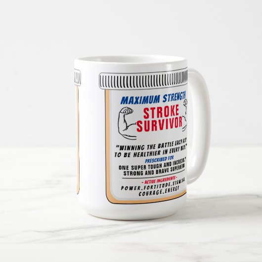Stroke Survivor Inspiration Coffee Tasse (VorderseiteRechts)