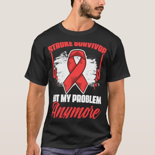 Stroke Survivor Red Ribbon Stroke Warrike Stroke A T-Shirt (Vorderseite)