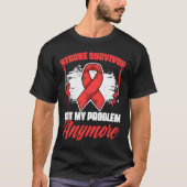 Stroke Survivor Red Ribbon Stroke Warrike Stroke A T-Shirt (Vorderseite)