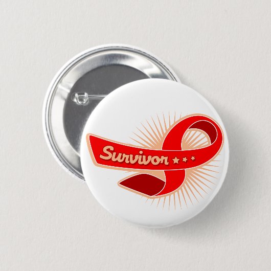 Stroke Survivor Ribbon Button (Vorne & Hinten)