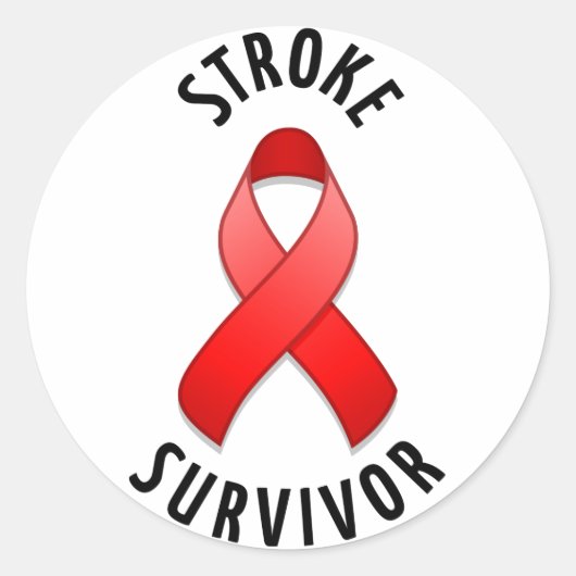 Stroke Survivor Round Sticker (Vorderseite)