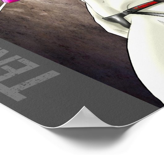 Stroke the Lion Poster (Ecke)