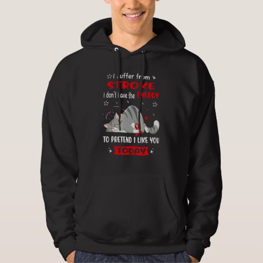 Stroke Warrior I leidet unter Stroke Hoodie (Vorderseite)